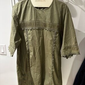 Ulla Johnson Olive Green Dress